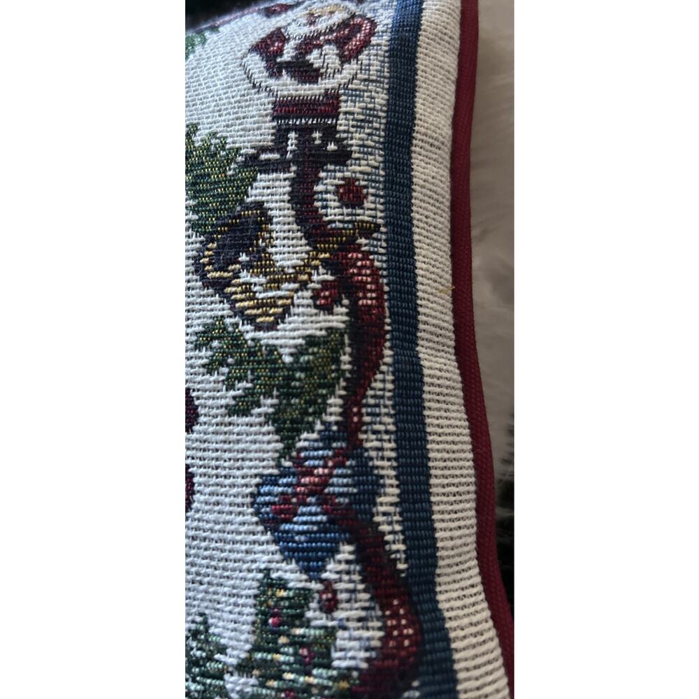Vintage Cross Stitch Needlepoint Merry Christmas & Peace Pillows 12x8.5 Lot Of 2 - Picture 10 of 10